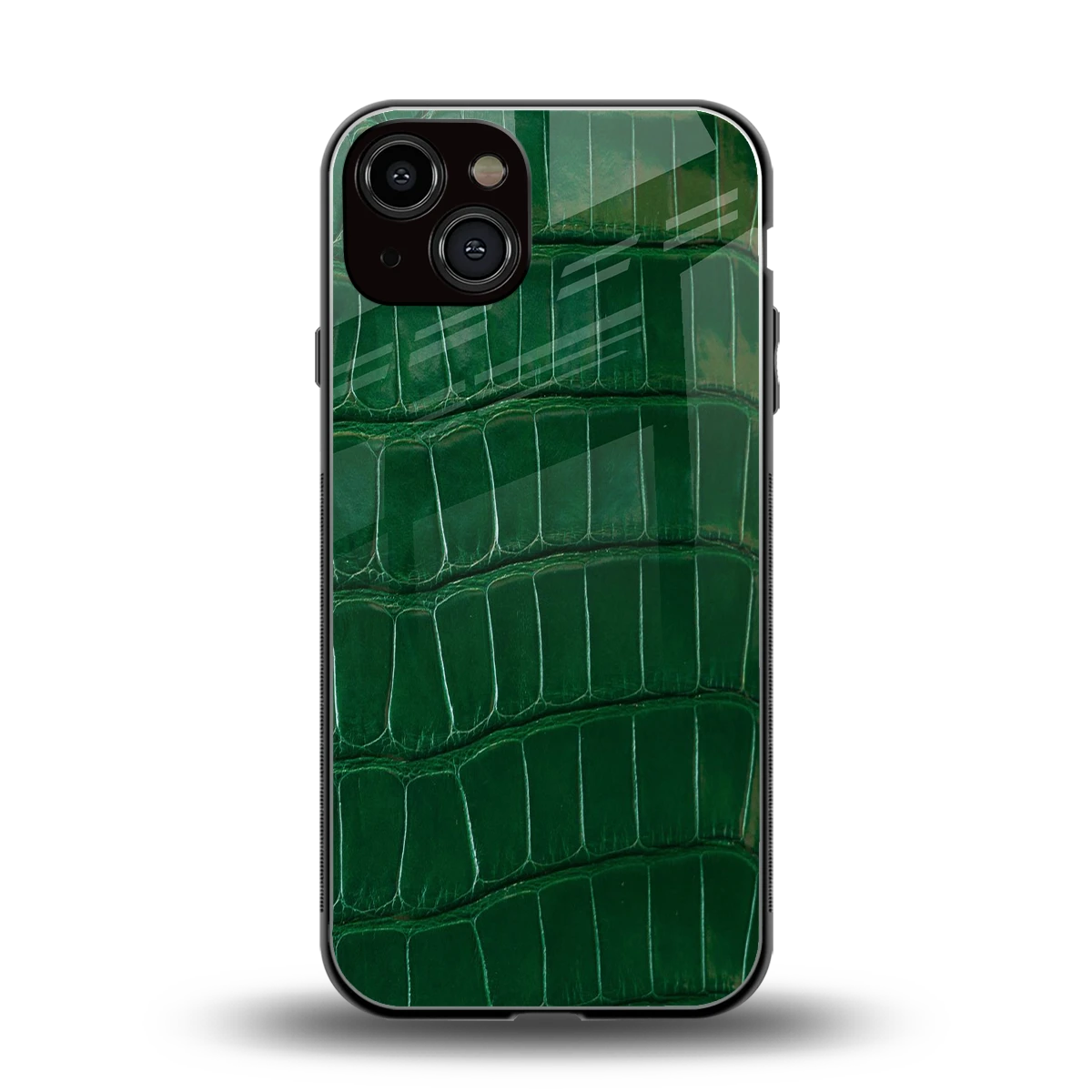 Croco Green back phone cover | glass case for iphone 13