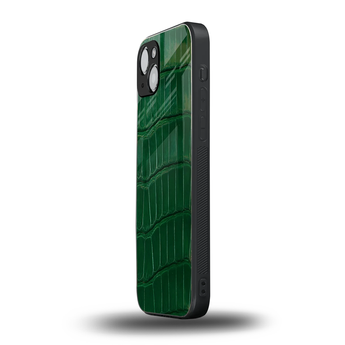Croco Green iphone 15 mobile cover | shockproof glass phone case
