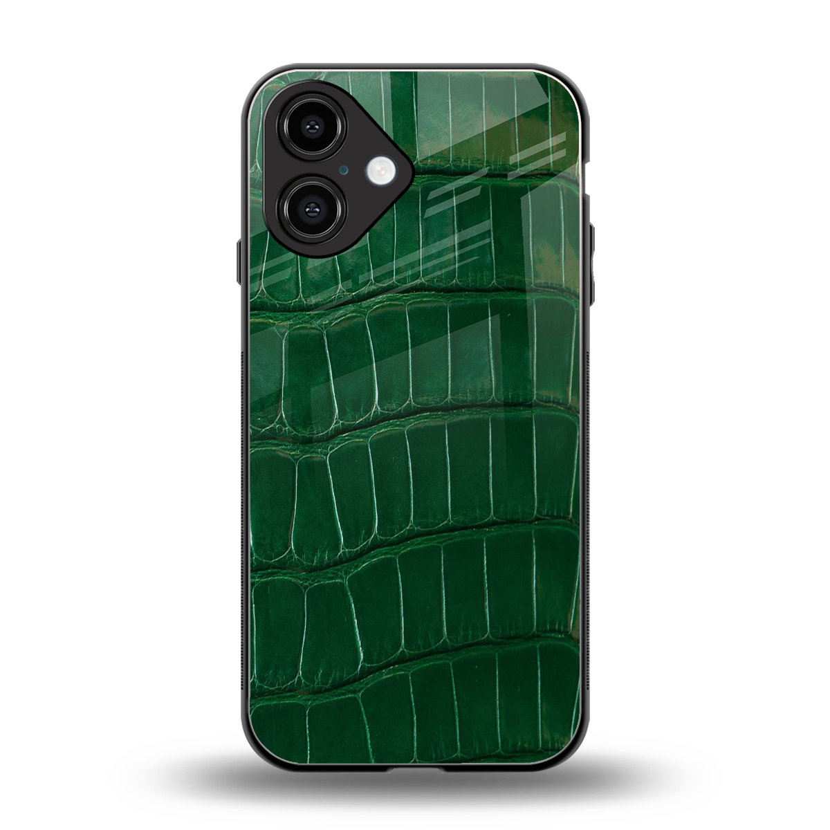 Croco Green Phone Case for Iphone 16 | Glass Case
