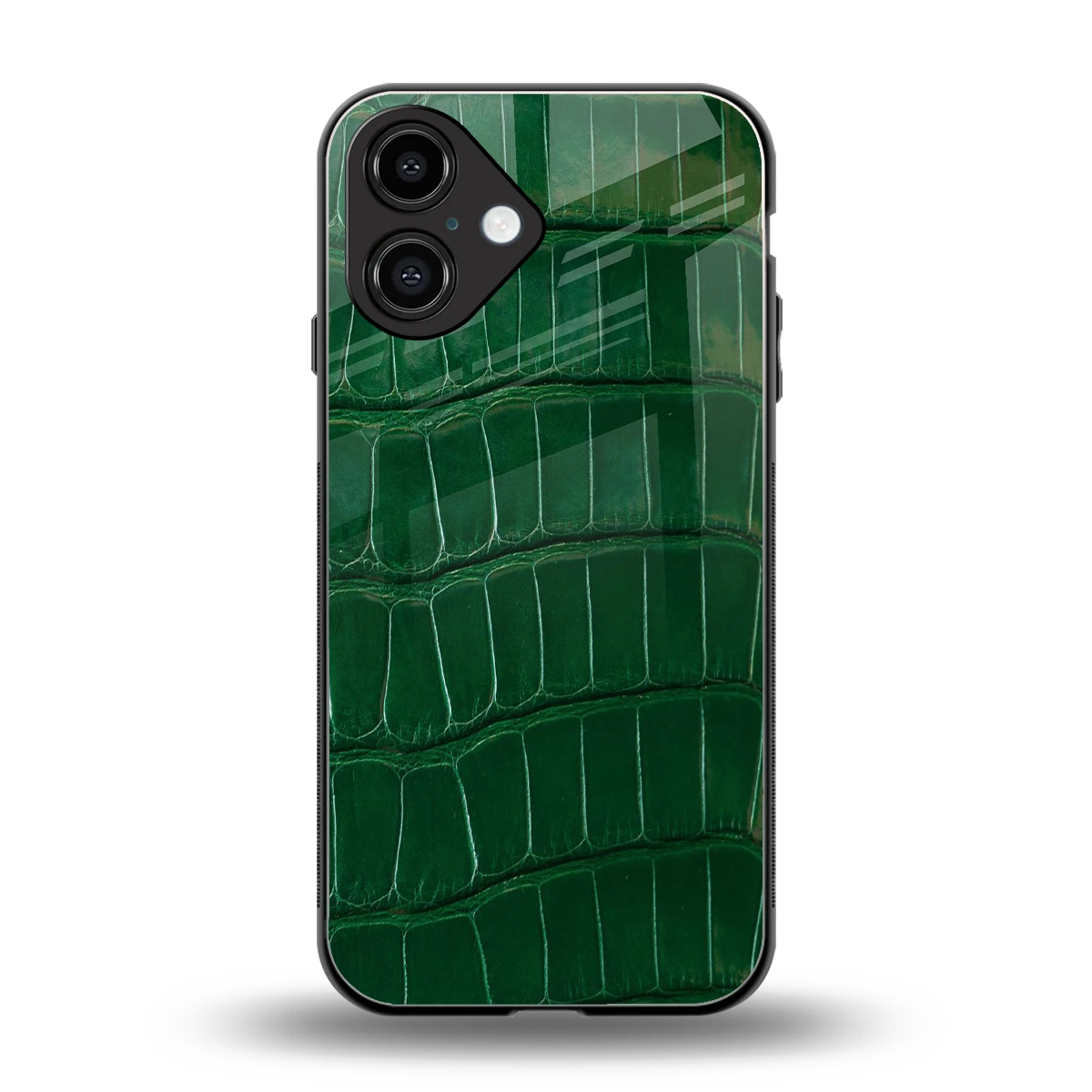Croco Green back phone cover | glass case for iphone 16