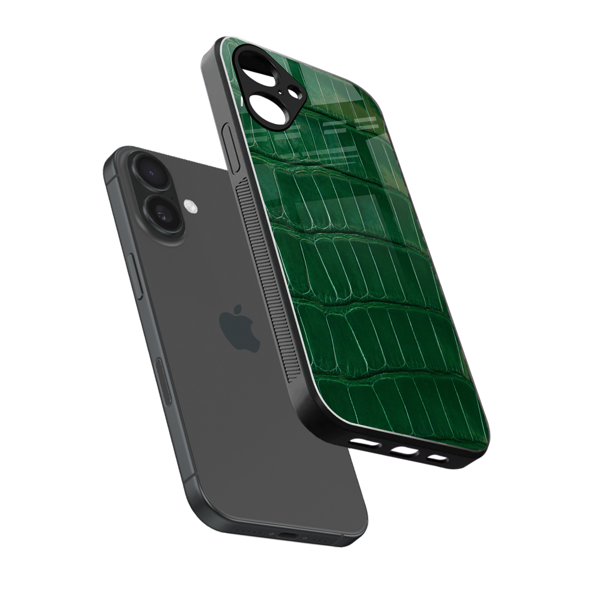 Croco Green Phone Case for Iphone 16 | Glass Case