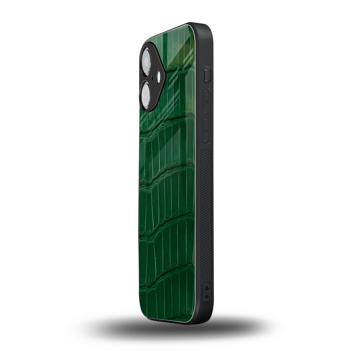 Croco Green iPhone 16 mobile cover | shockproof glass phone case