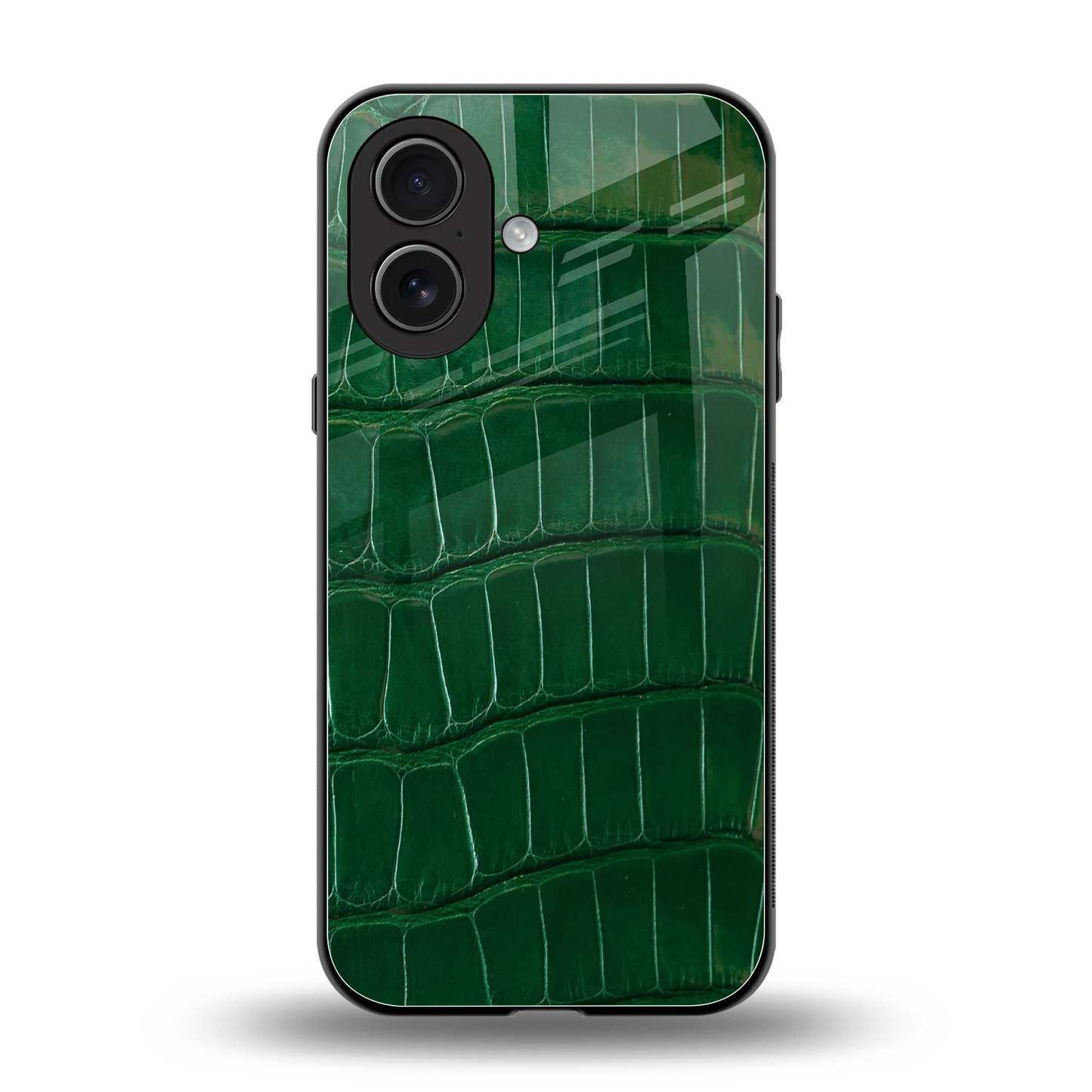 Croco Green back phone cover | glass case for iphone 17