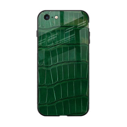 Croco Green back phone cover | glass case for iphone 6s