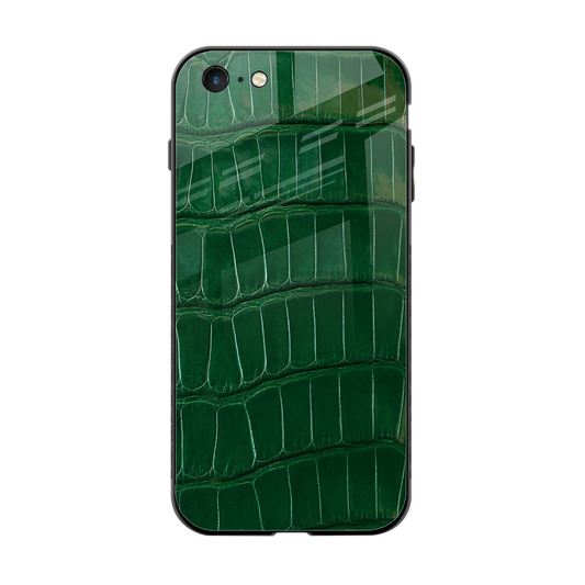 Croco Green back phone cover | glass case for iphone 6s