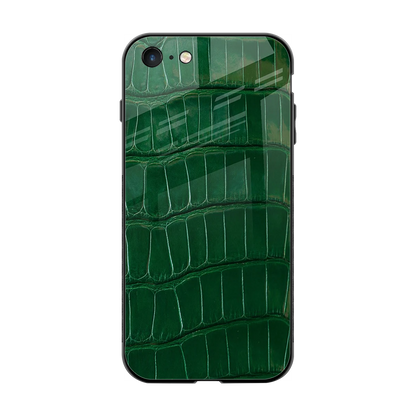 Croco Green back phone cover | glass case for iphone 7