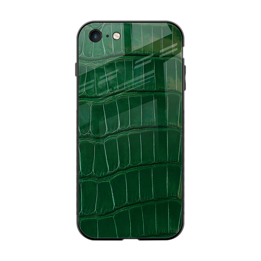 Croco Green back phone cover | glass case for iphone 7
