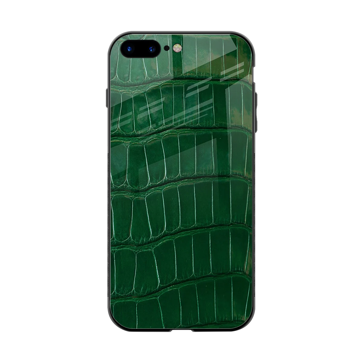 Croco Green back phone cover | glass case for iphone 8 plus