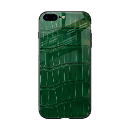 Croco Green back phone cover | glass case for iphone 8 plus
