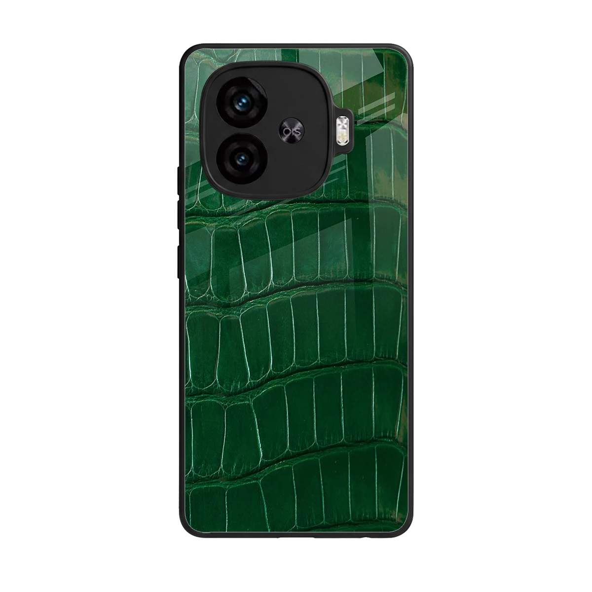 Croco Green back phone cover | glass case for iqoo neo 10r 5g
