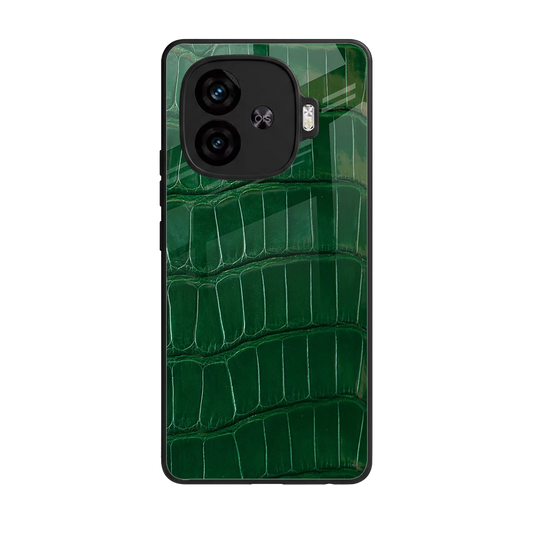 Croco Green back phone cover | glass case for iqoo neo 10r 5g
