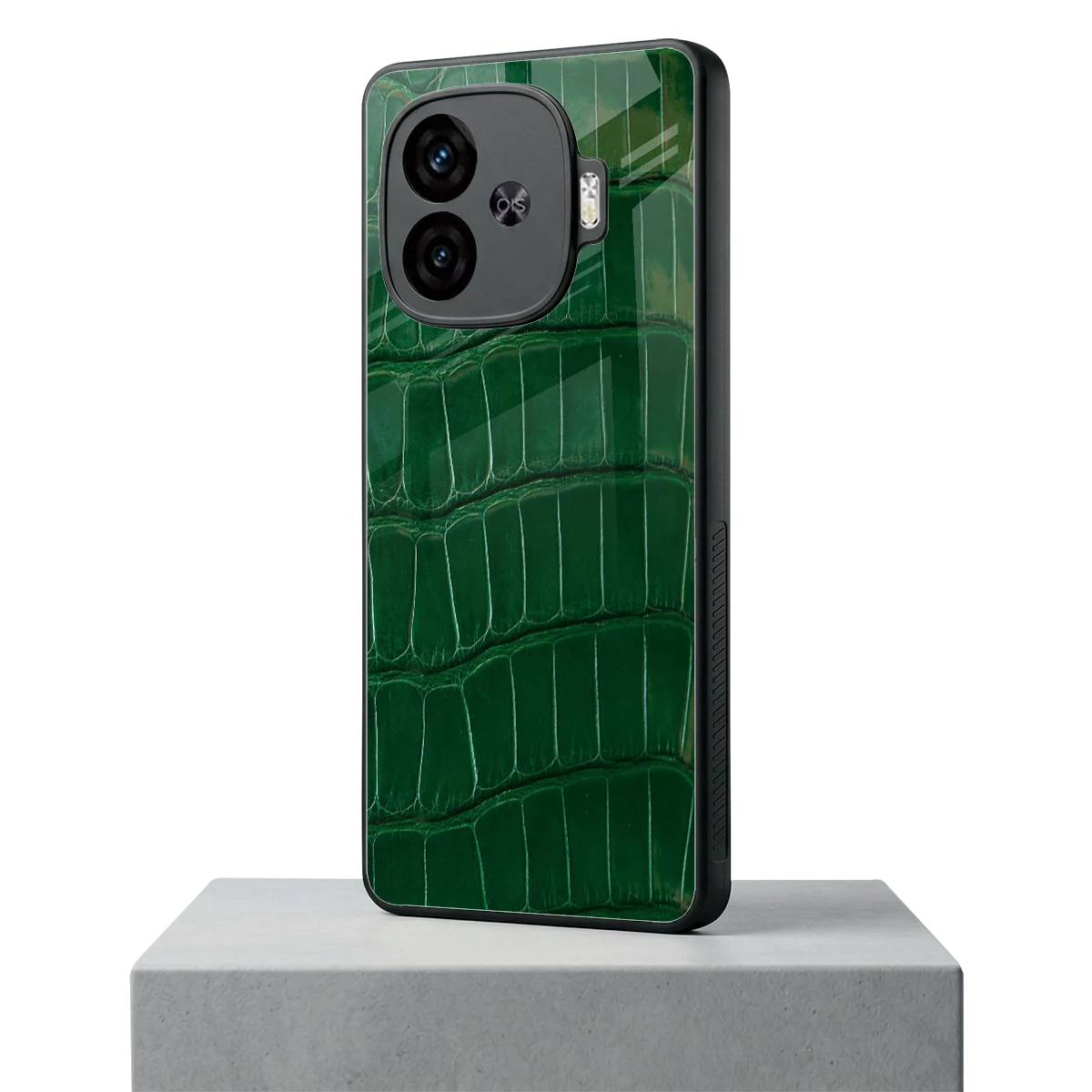 Croco Green iqoo neo 10r 5g mobile cover | shockproof glass phone case
