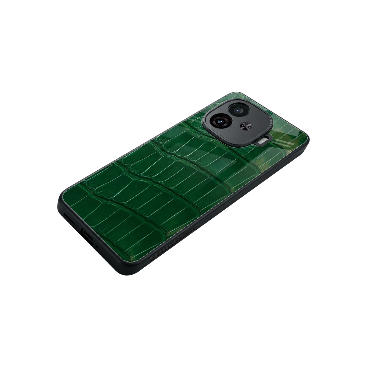 Croco Green stylish phone case for iqoo neo 10r 5g | glossy glass and slim fit