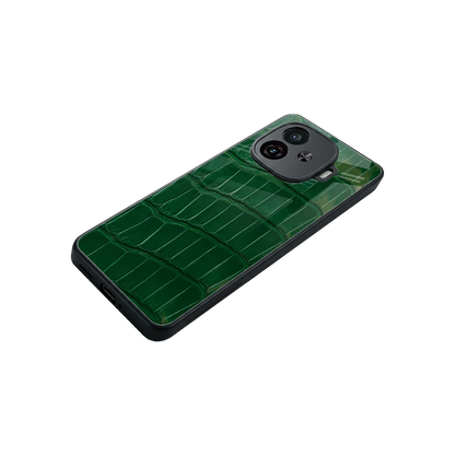 Croco Green stylish phone case for iqoo neo 10r 5g | glossy glass and slim fit