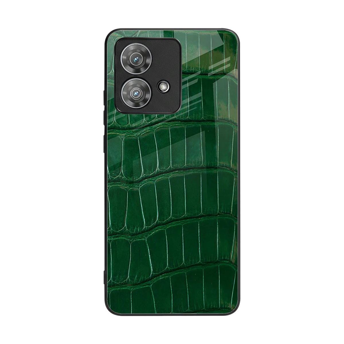 Croco Green back phone cover | glass case for motorola edge 40 neo 5g