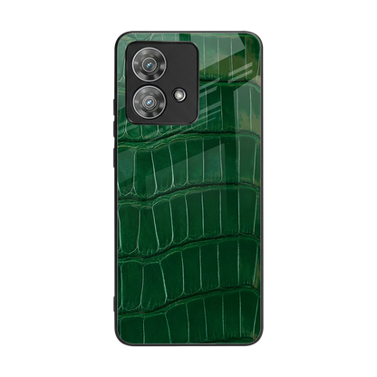 Croco Green back phone cover | glass case for motorola edge 40 neo 5g