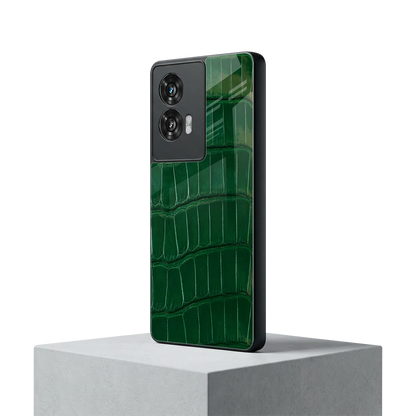 Croco Green motorola edge 50 fusion mobile cover | shockproof glass phone case