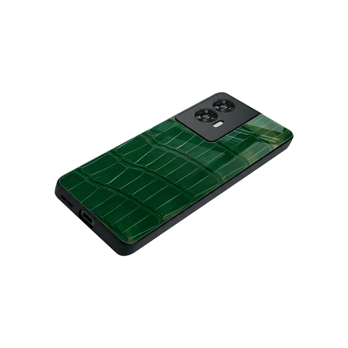 Croco Green stylish phone case for motorola edge 50 fusion | glossy glass and slim fit