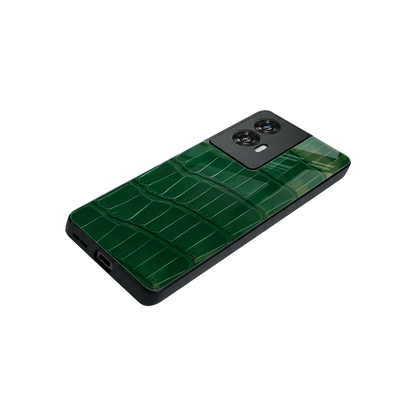 Croco Green stylish phone case for motorola edge 50 fusion | glossy glass and slim fit