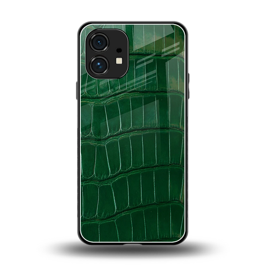 Croco Green back phone cover | glass case for nothing phone 1