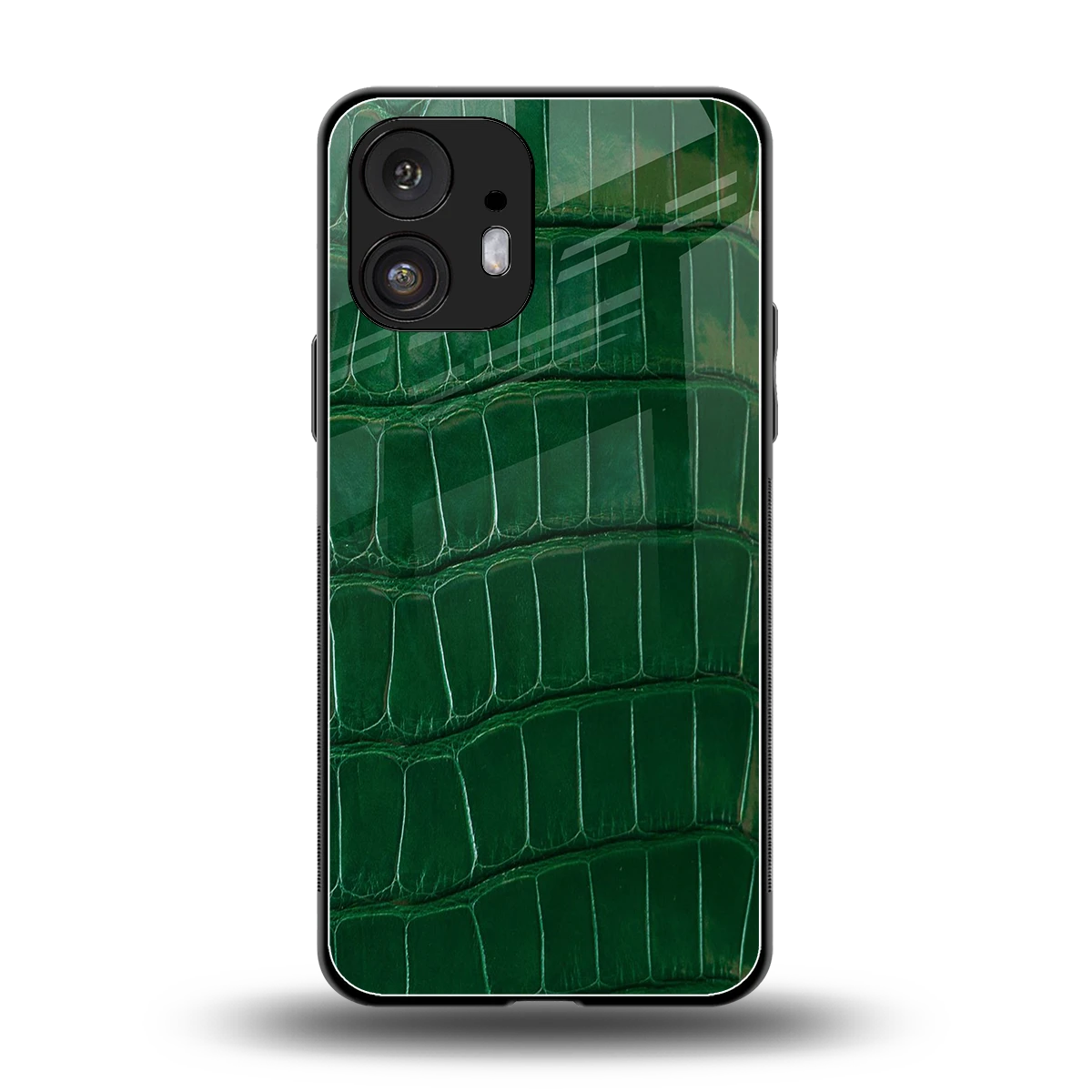 Croco Green back phone cover | glass case for nothing phone 2