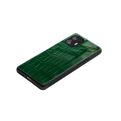 Croco Green stylish phone case for nothing phone 2 | glossy glass and slim fit