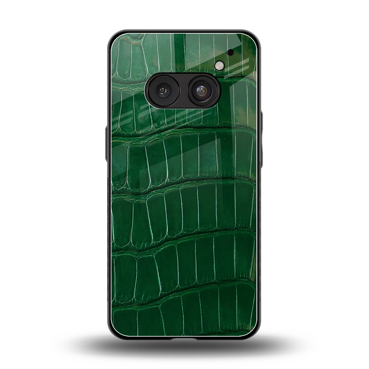 Croco Green back phone cover | glass case for nothing phone 2a