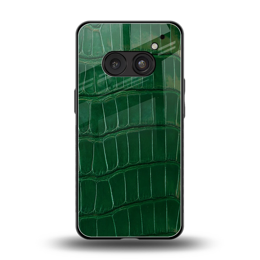 Croco Green back phone cover | glass case for nothing phone 2a