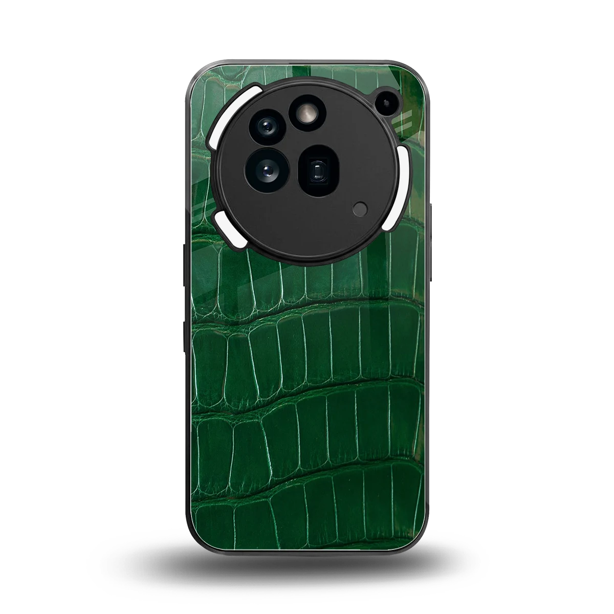Croco Green back phone cover | glass case for nothing phone 3a pro