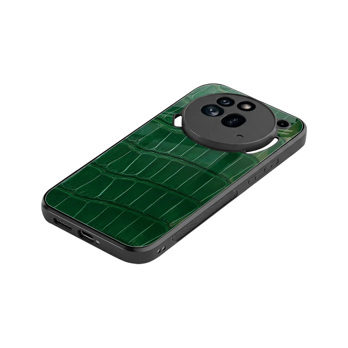 Croco Green stylish phone case for nothing phone 3a pro | glossy glass and slim fit
