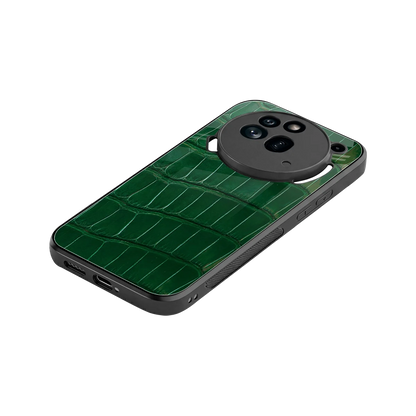 Croco Green stylish phone case for nothing phone 3a pro | glossy glass and slim fit