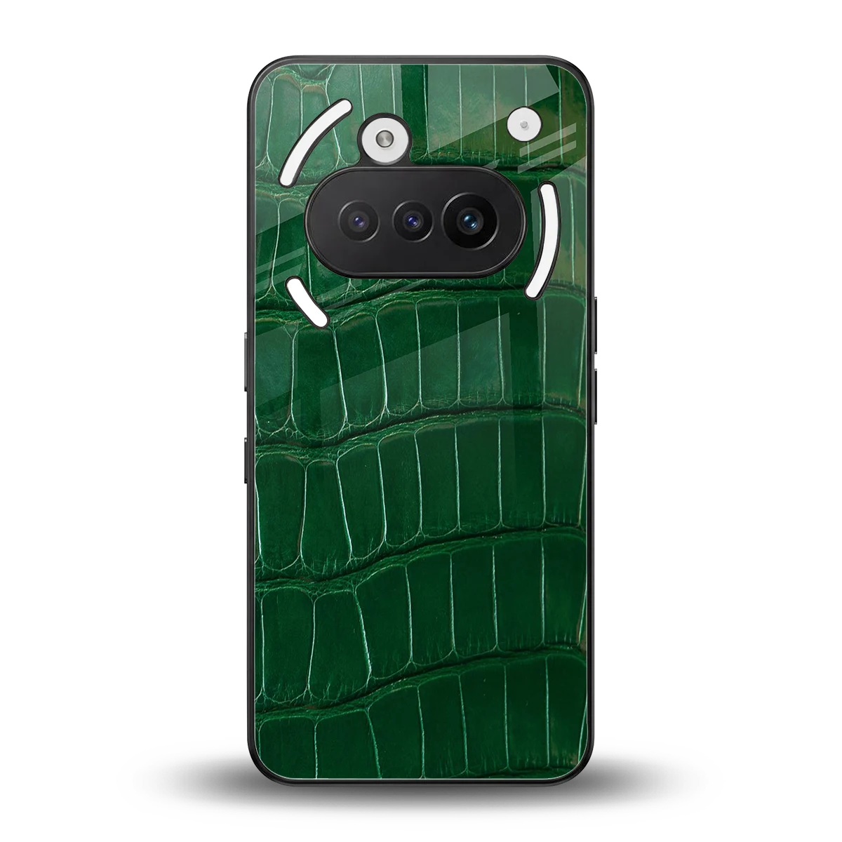 Croco Green back phone cover | glass case for nothing phone 3a
