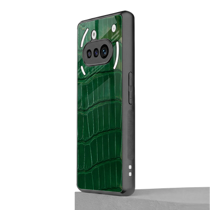Croco Green nothing phone 3a mobile cover | shockproof glass phone case