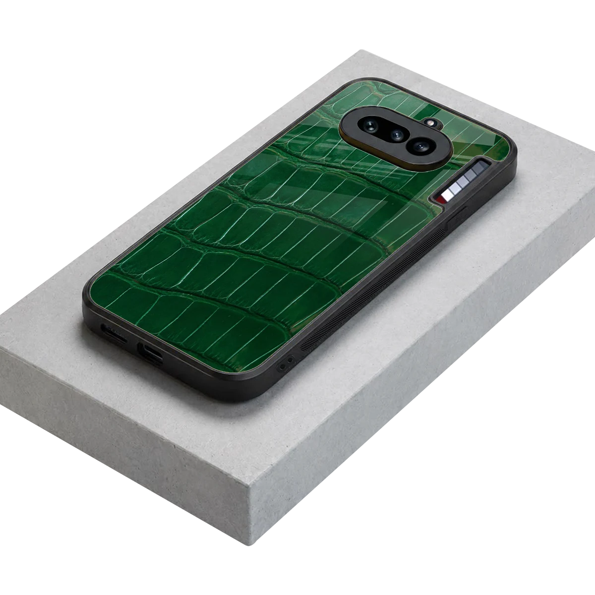 Croco Green stylish phone case for nothing phone 4a | glossy glass and slim fit