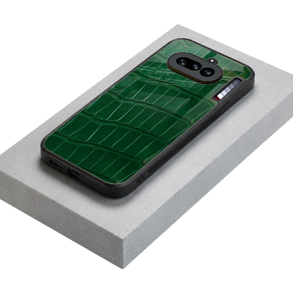 Croco Green stylish phone case for nothing phone 4a | glossy glass and slim fit
