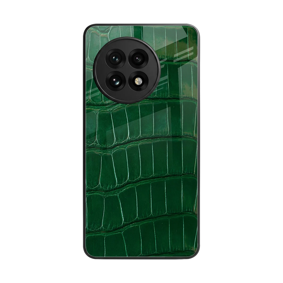 Croco Green back phone cover | glass case for oneplus 13r
