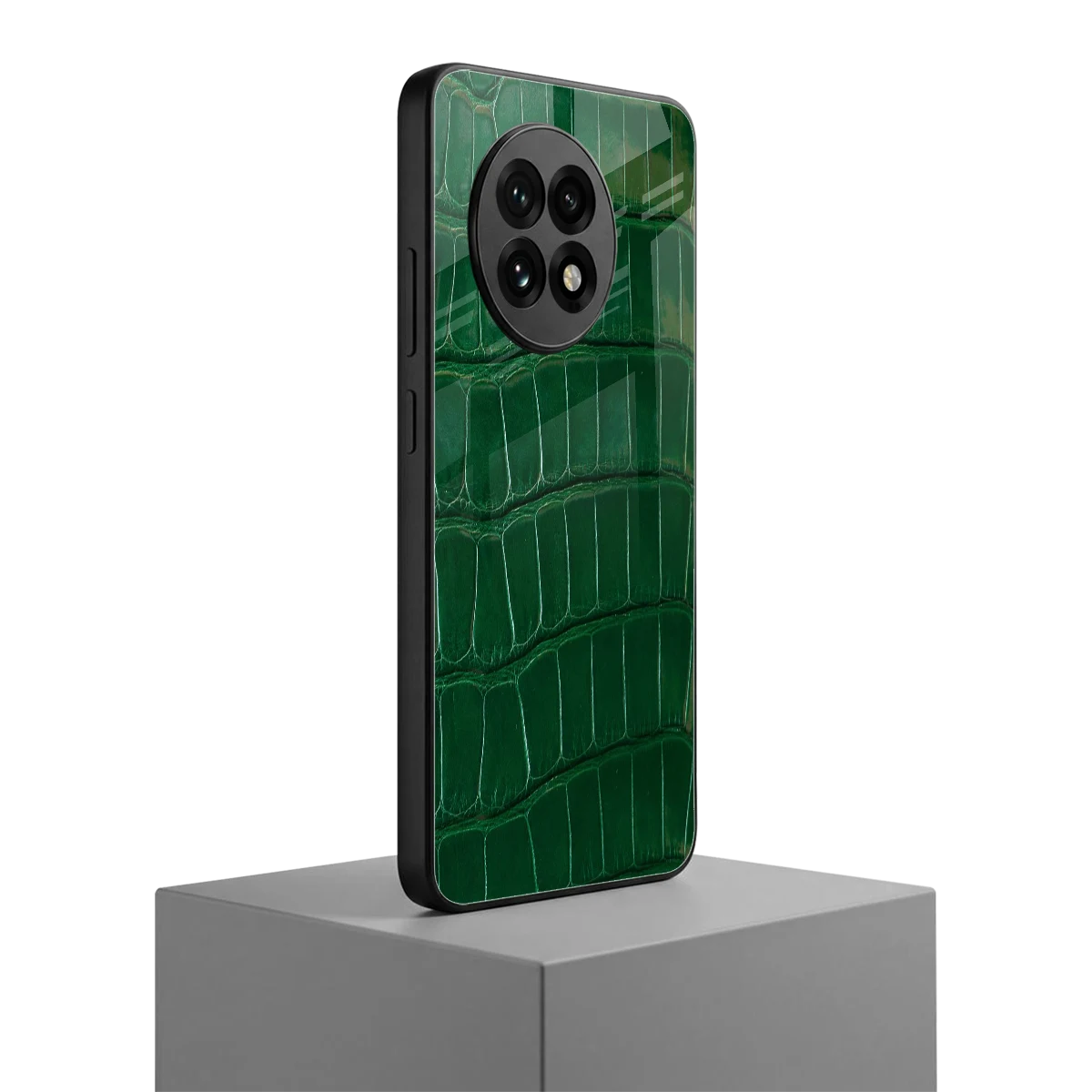 Croco Green oneplus 13r mobile cover | shockproof glass phone case