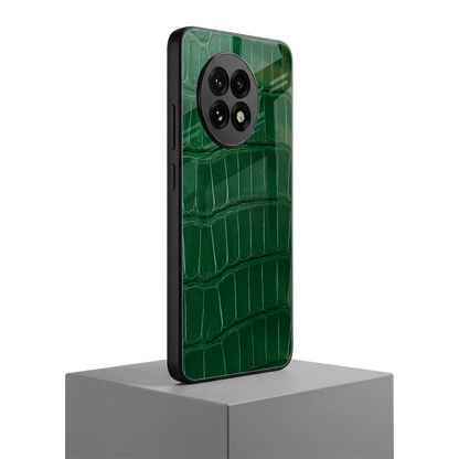 Croco Green oneplus 13r mobile cover | shockproof glass phone case