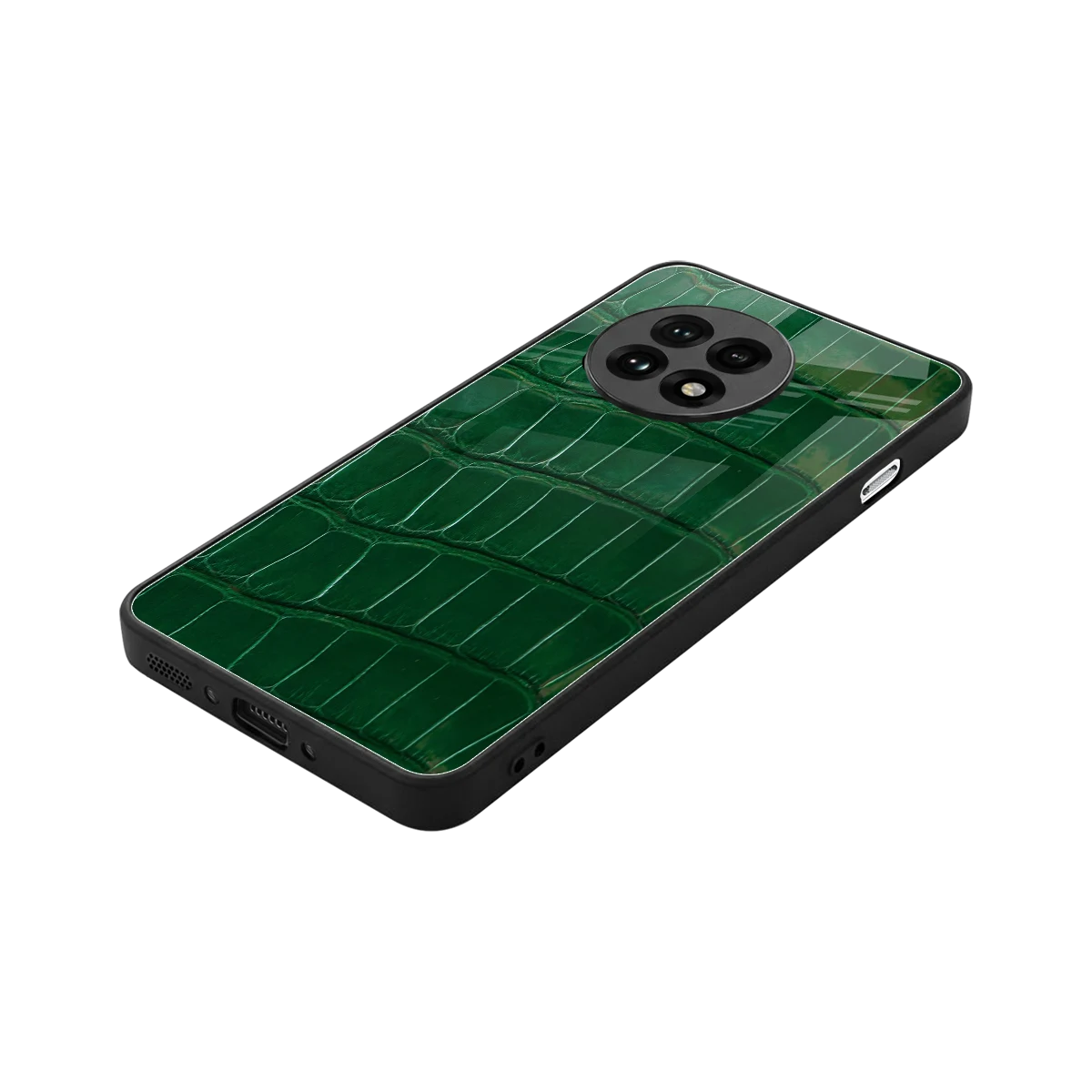 Croco Green stylish phone case for oneplus 13r | glossy glass and slim fit
