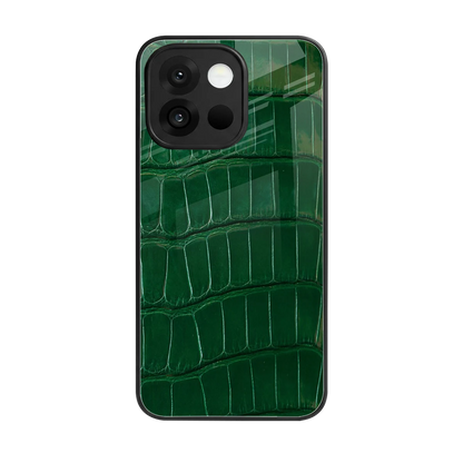 Croco Green back phone cover | glass case for oneplus 13s