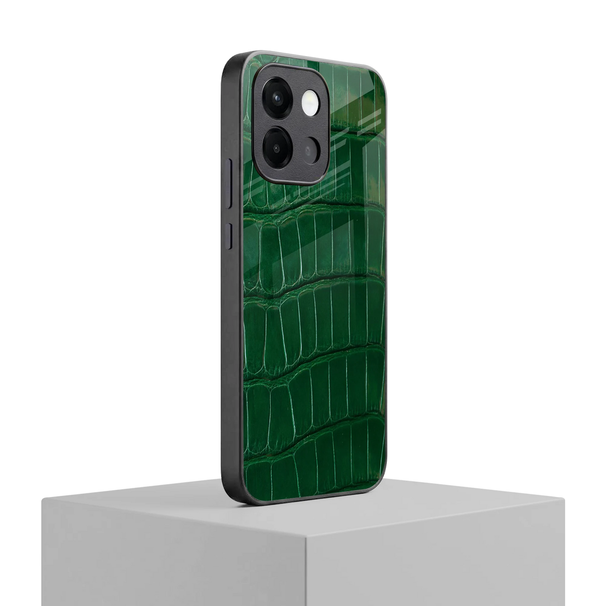 Croco Green oneplus 13s mobile cover | shockproof glass phone case