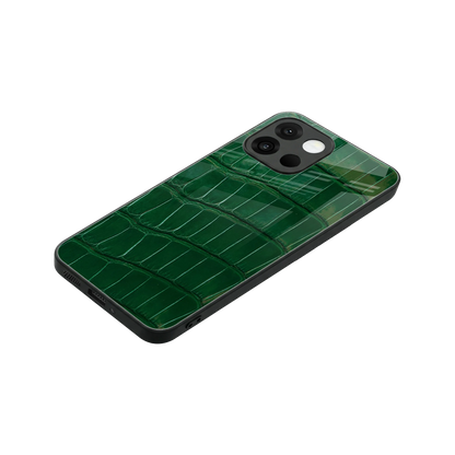 Croco Green stylish phone case for oneplus 13s | glossy glass and slim fit
