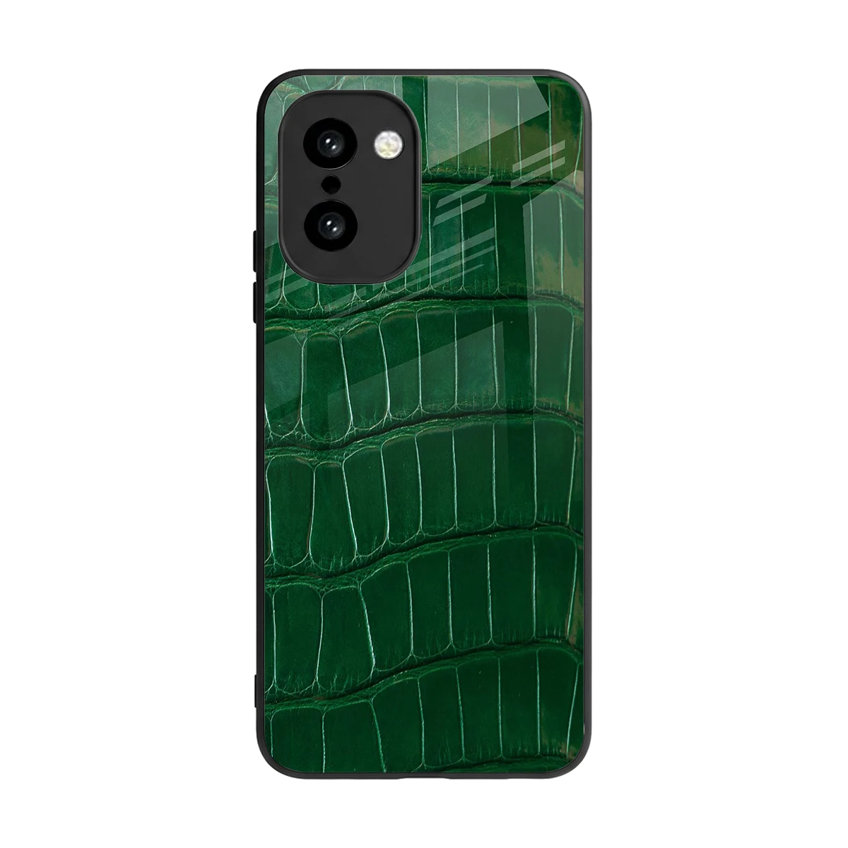 Croco Green back phone cover | glass case for oneplus 15r