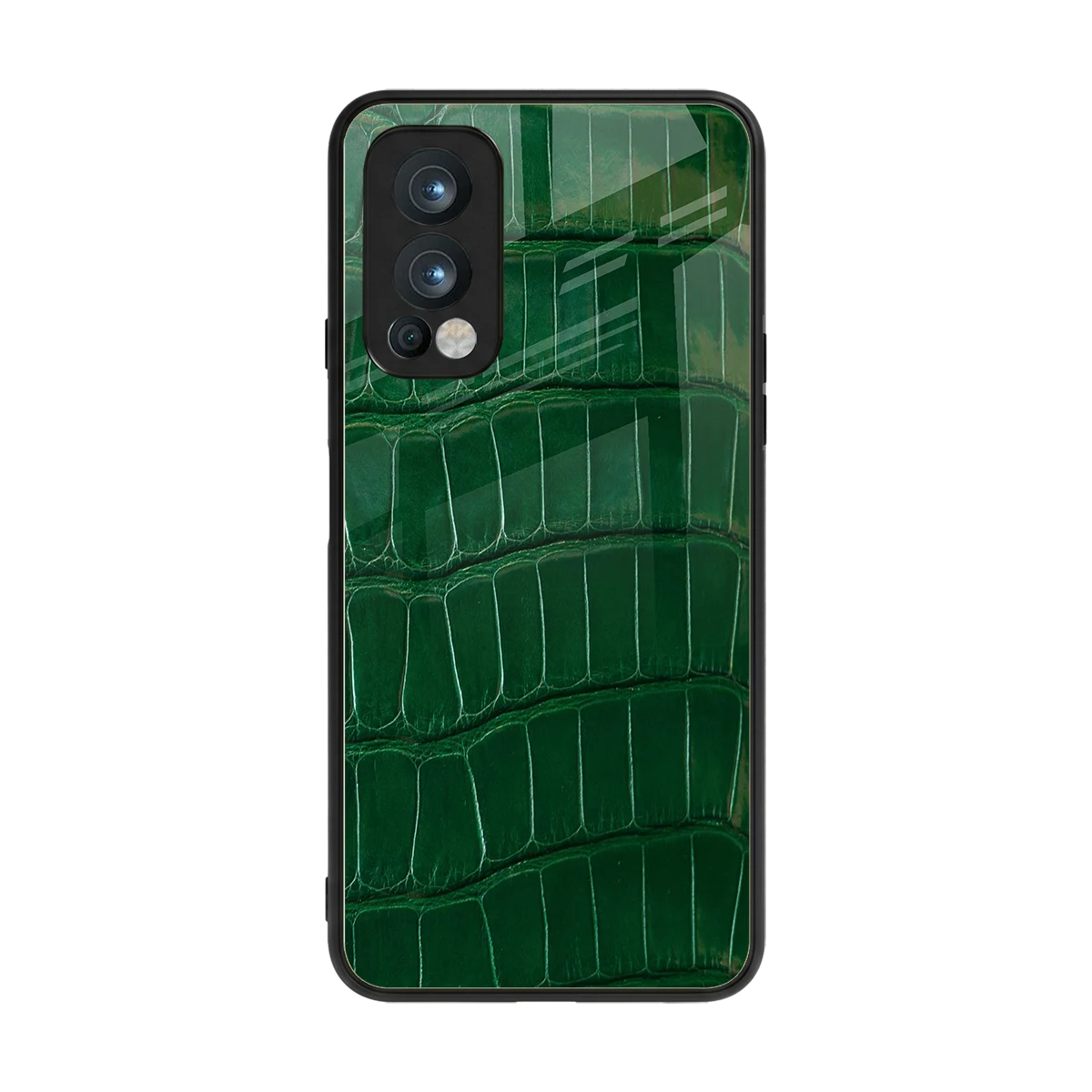 Croco Green back phone cover | glass case for oneplus nord 2
