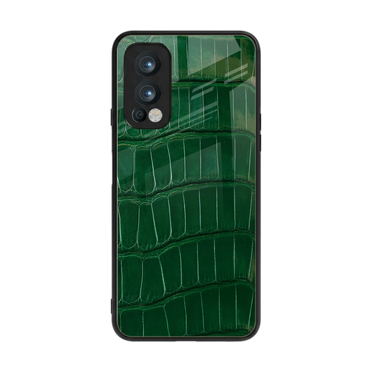 Croco Green back phone cover | glass case for oneplus nord 2
