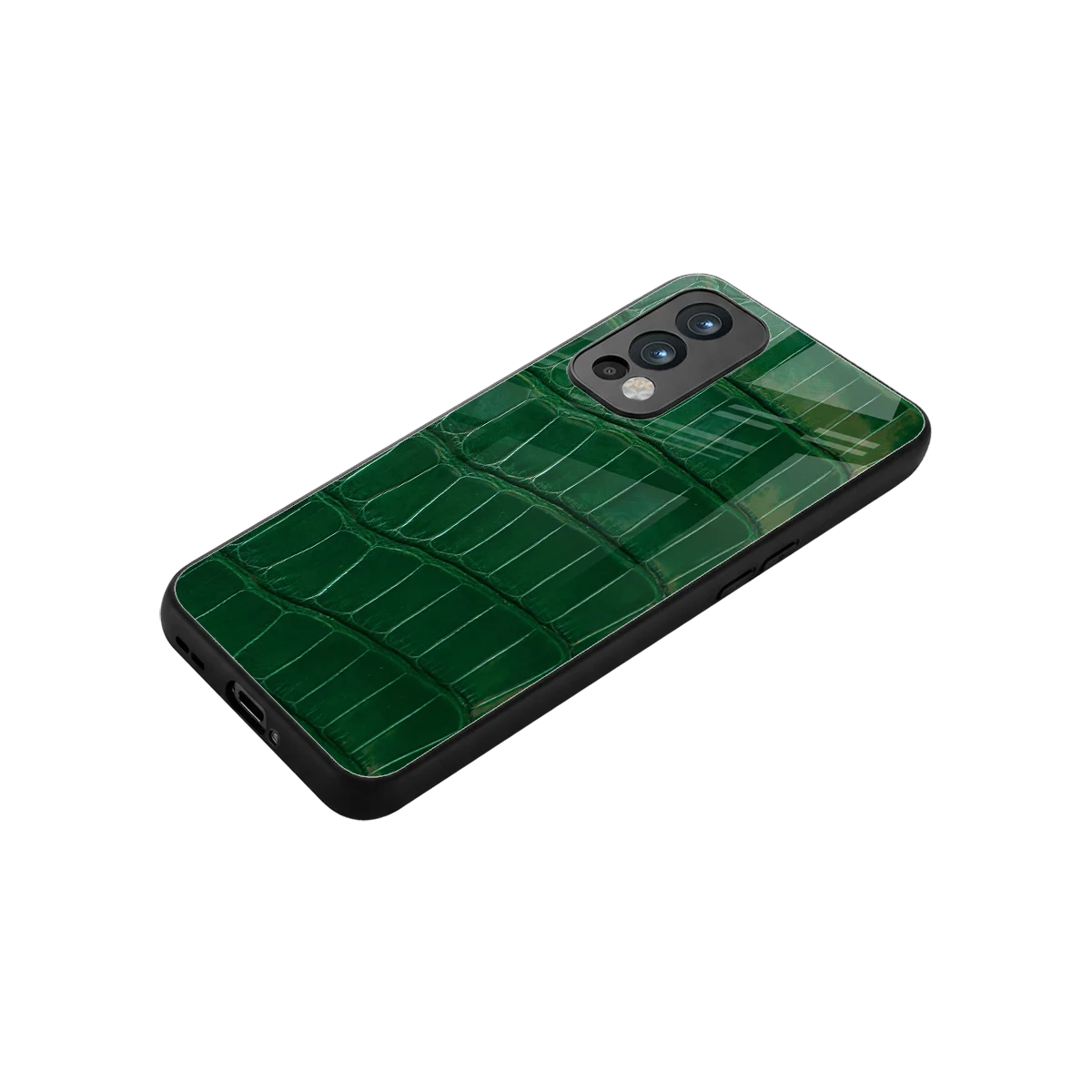 Croco Green stylish phone case for oneplus nord 2 | glossy glass and slim fit