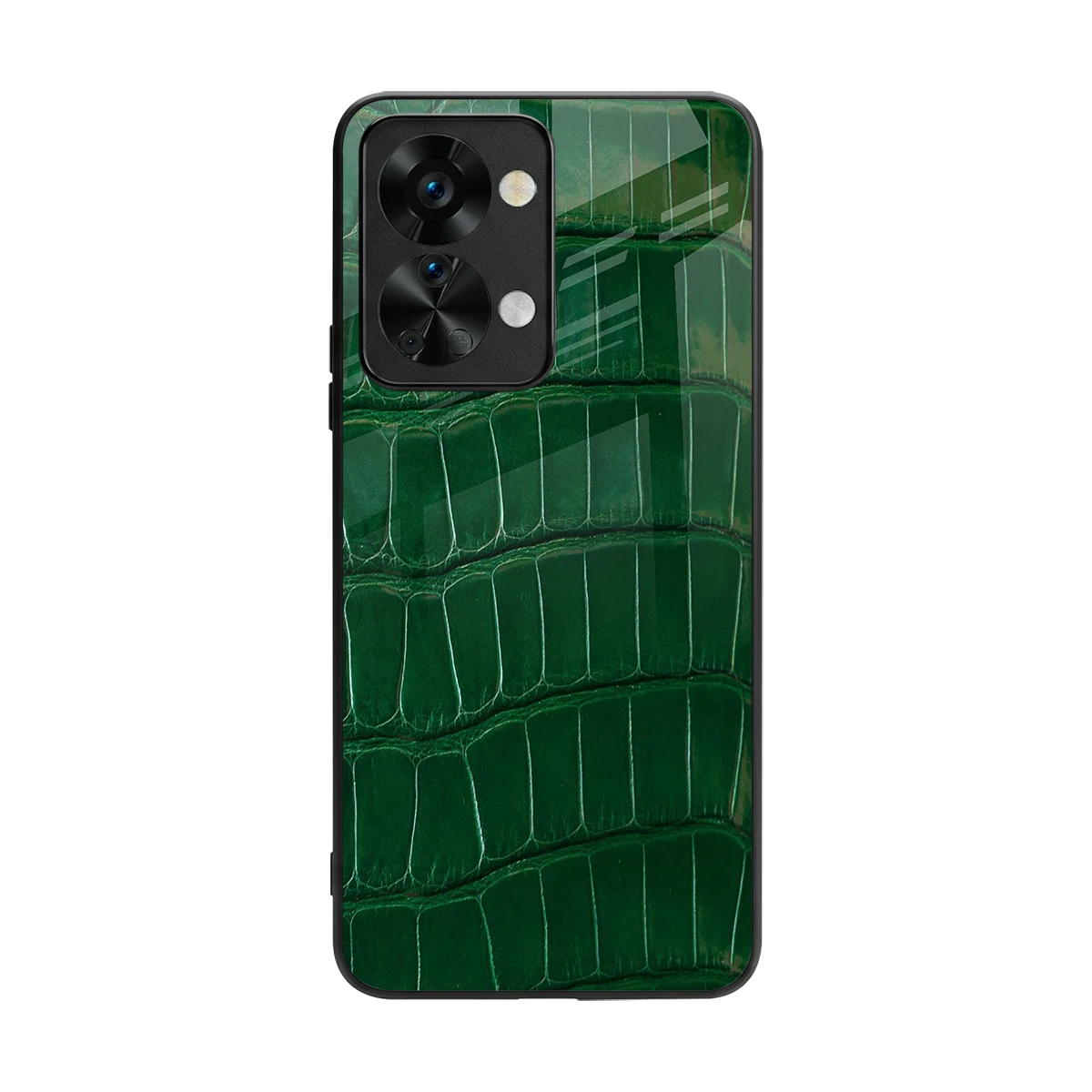 Croco Green back phone cover | glass case for oneplus nord 2t
