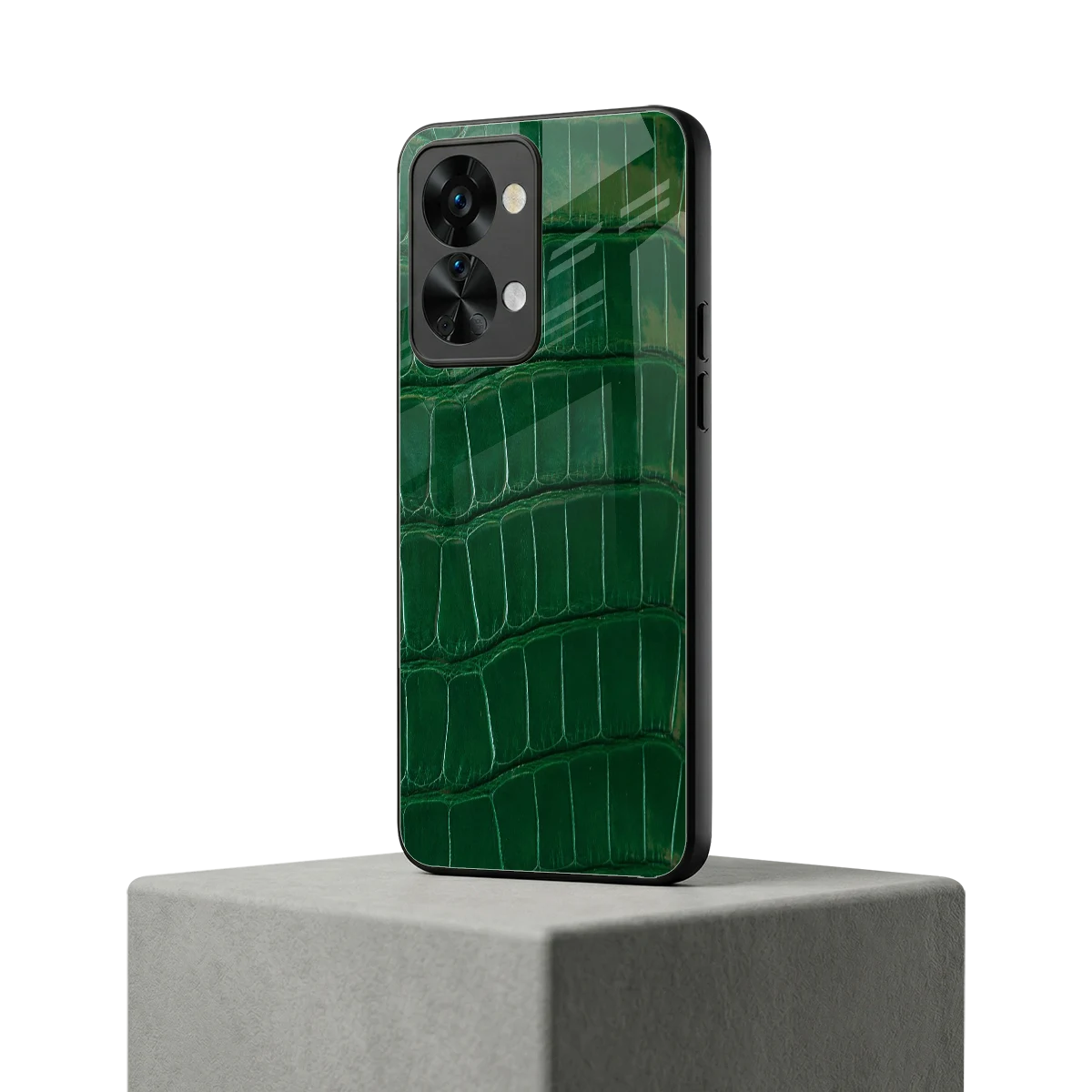 Croco Green oneplus nord 2t mobile cover | shockproof glass phone case