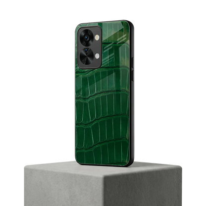 Croco Green oneplus nord 2t mobile cover | shockproof glass phone case