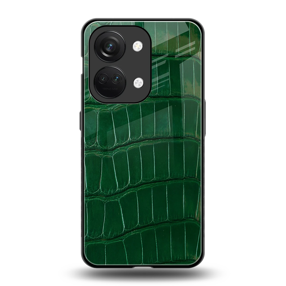 Croco Green back phone cover | glass case for oneplus nord 3